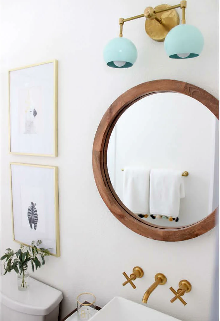 Double Loa Sconce with Mint Shades - Image 14