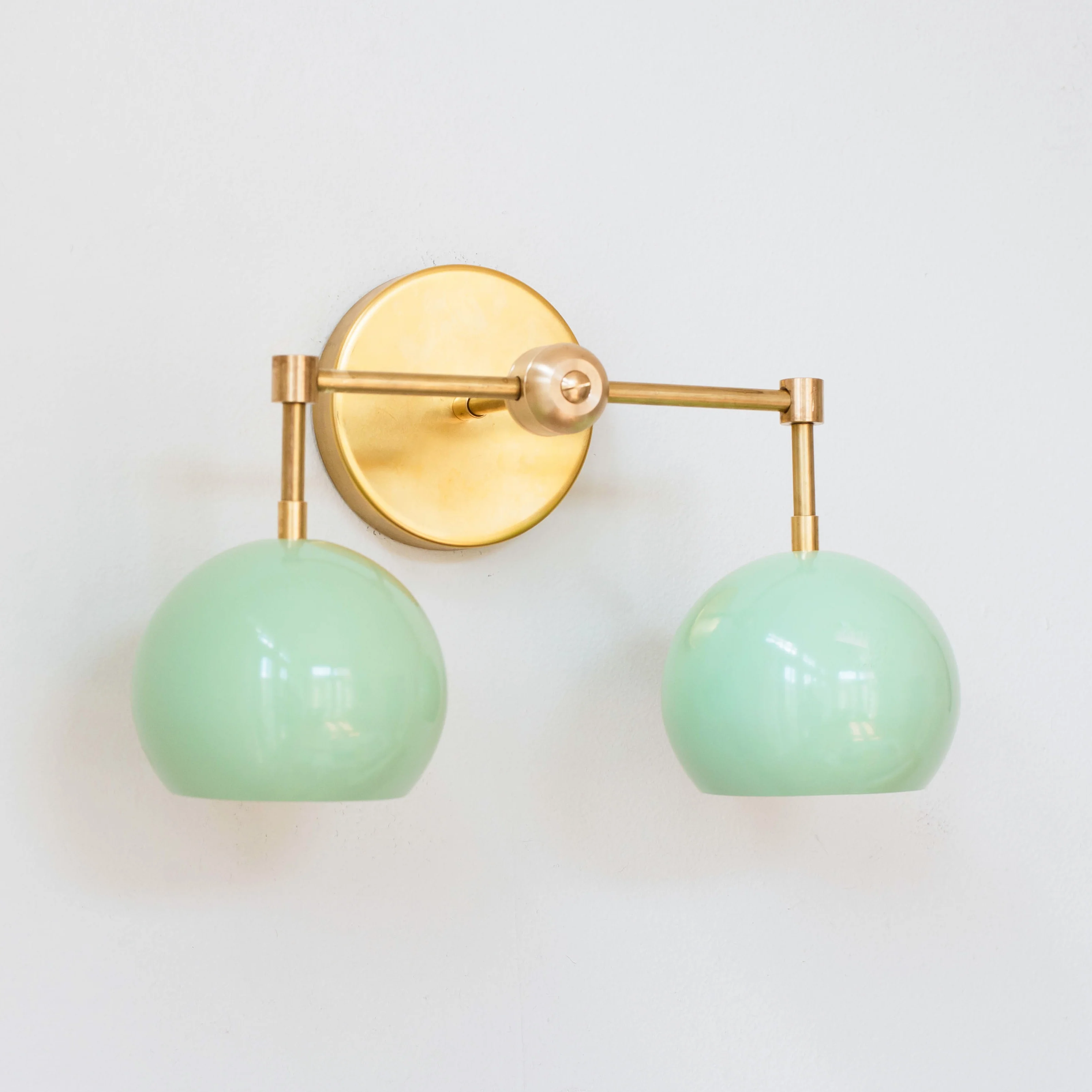 Double Loa Sconce with Mint Shades - Image 4