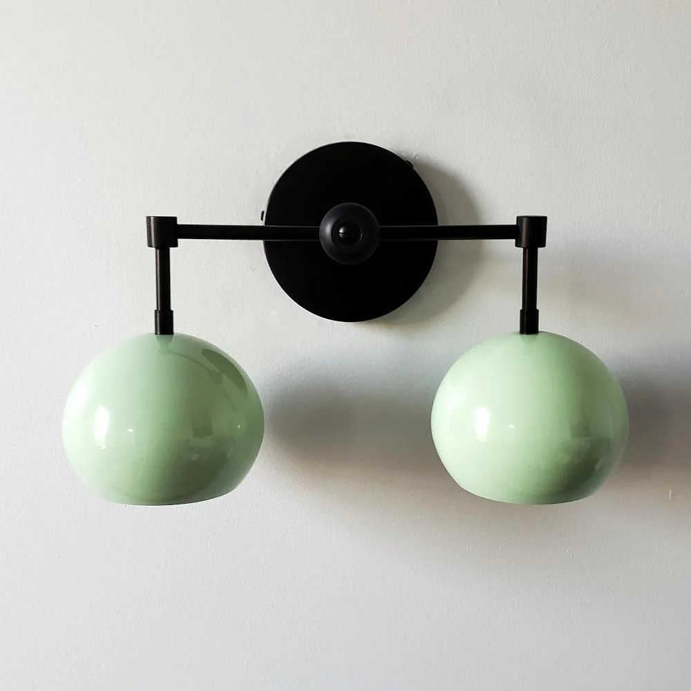 Double Loa Sconce with Mint Shades - Image 5