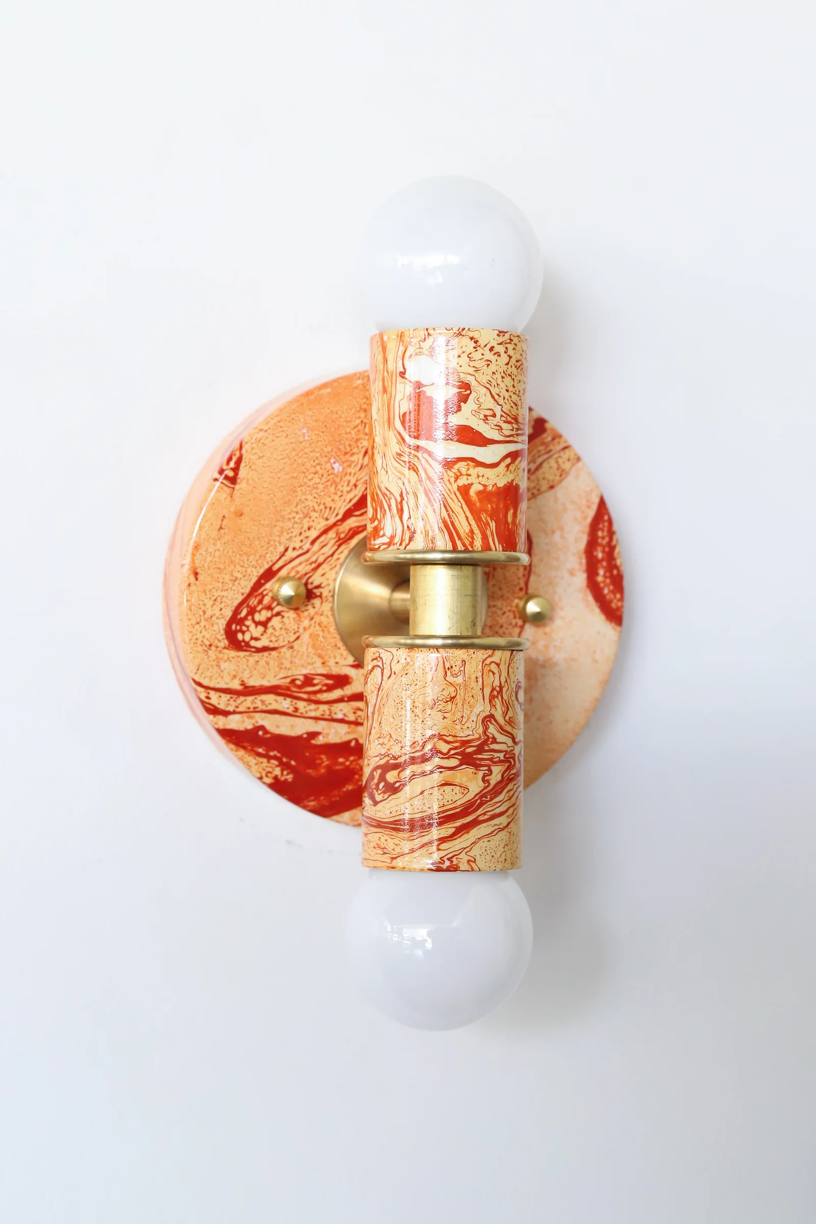 Flame & White Marbled Thalia Sconces - Image 13