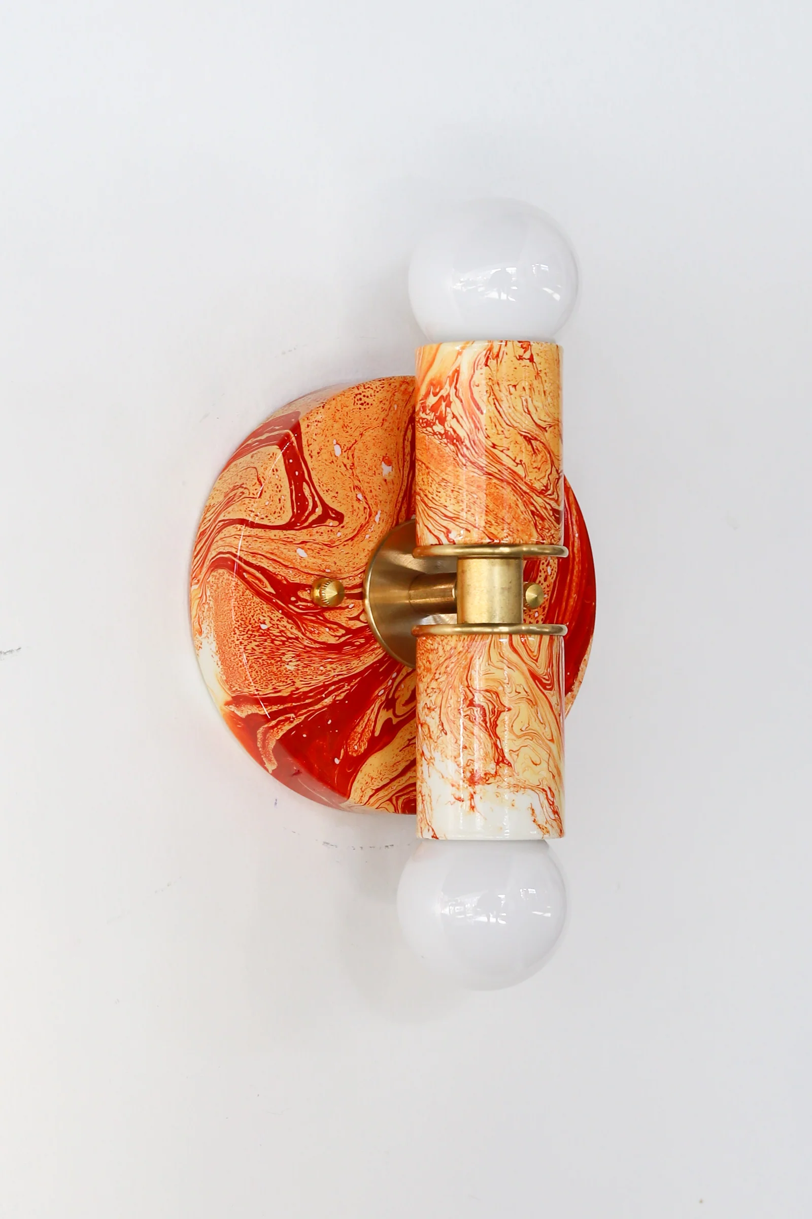Flame & White Marbled Thalia Sconces - Image 16