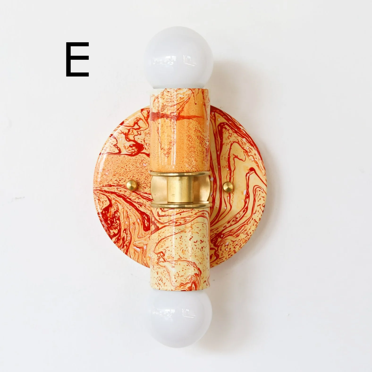 Flame & White Marbled Thalia Sconces - Image 17