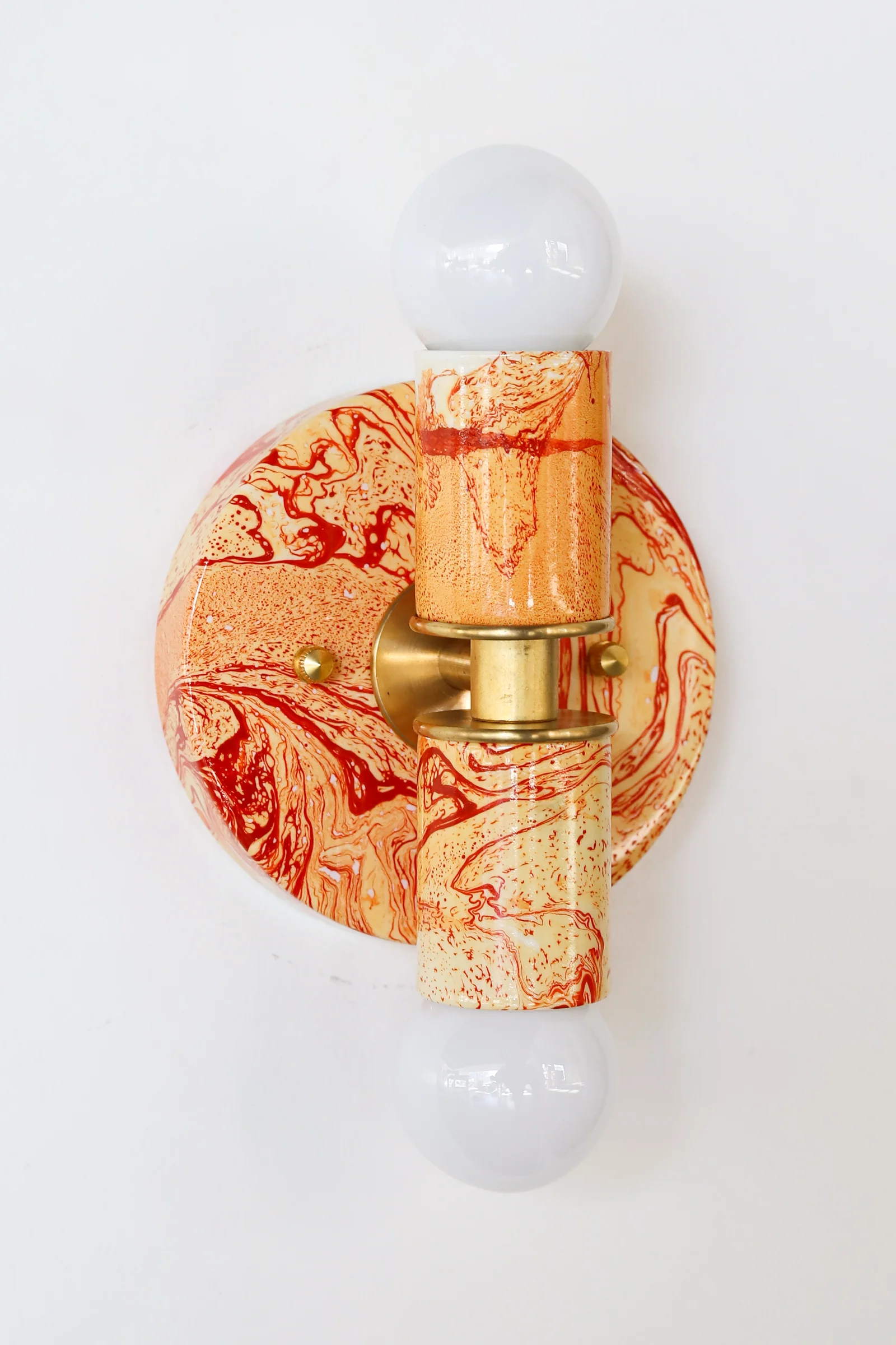 Flame & White Marbled Thalia Sconces - Image 18