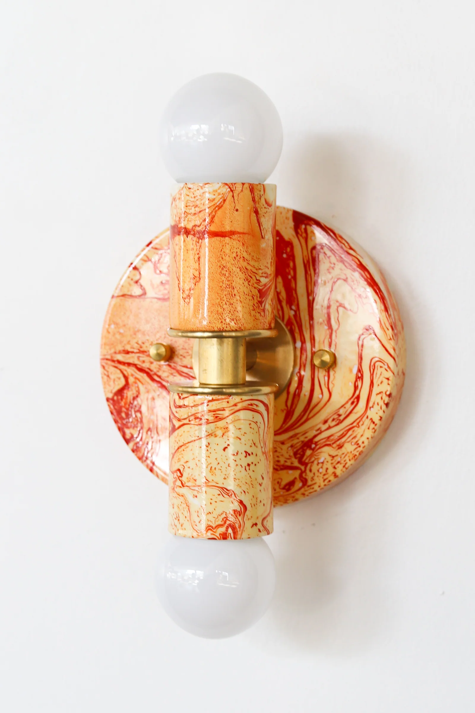 Flame & White Marbled Thalia Sconces - Image 19