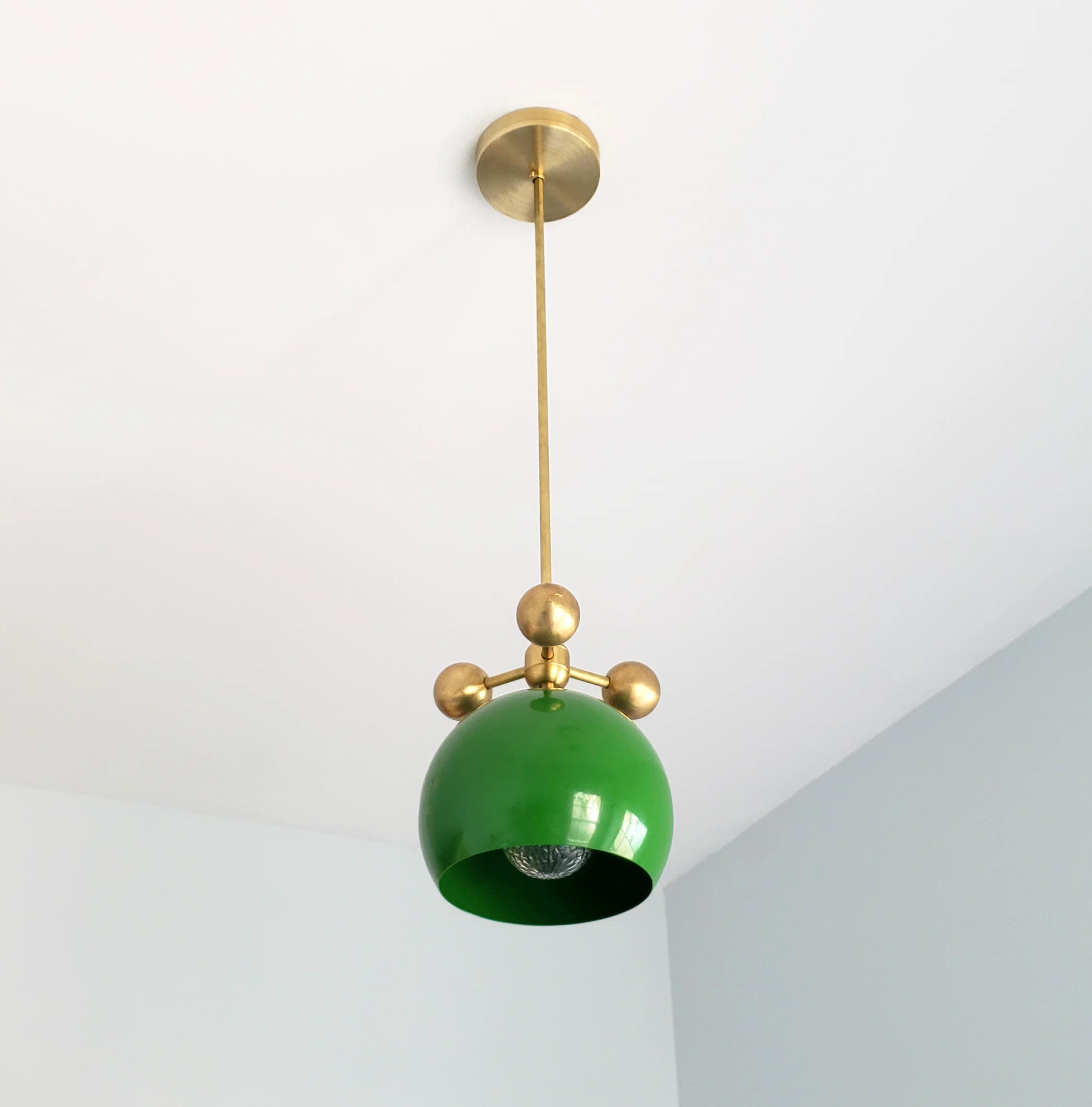 Large Loa Pendant with Brass Orbs - Image 10