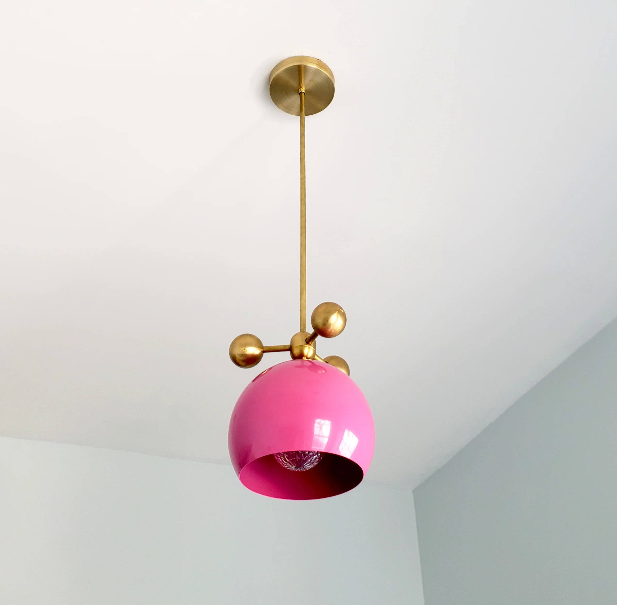 Large Loa Pendant with Brass Orbs - Image 12