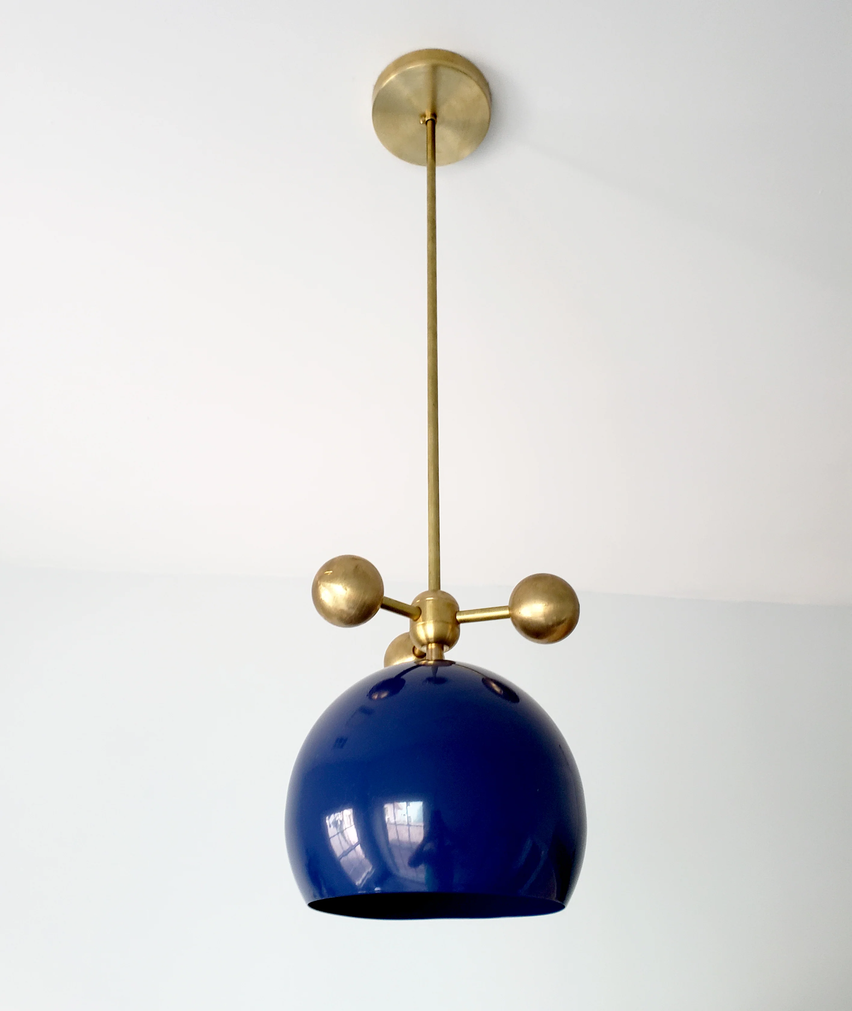 Large Loa Pendant with Brass Orbs - Image 3