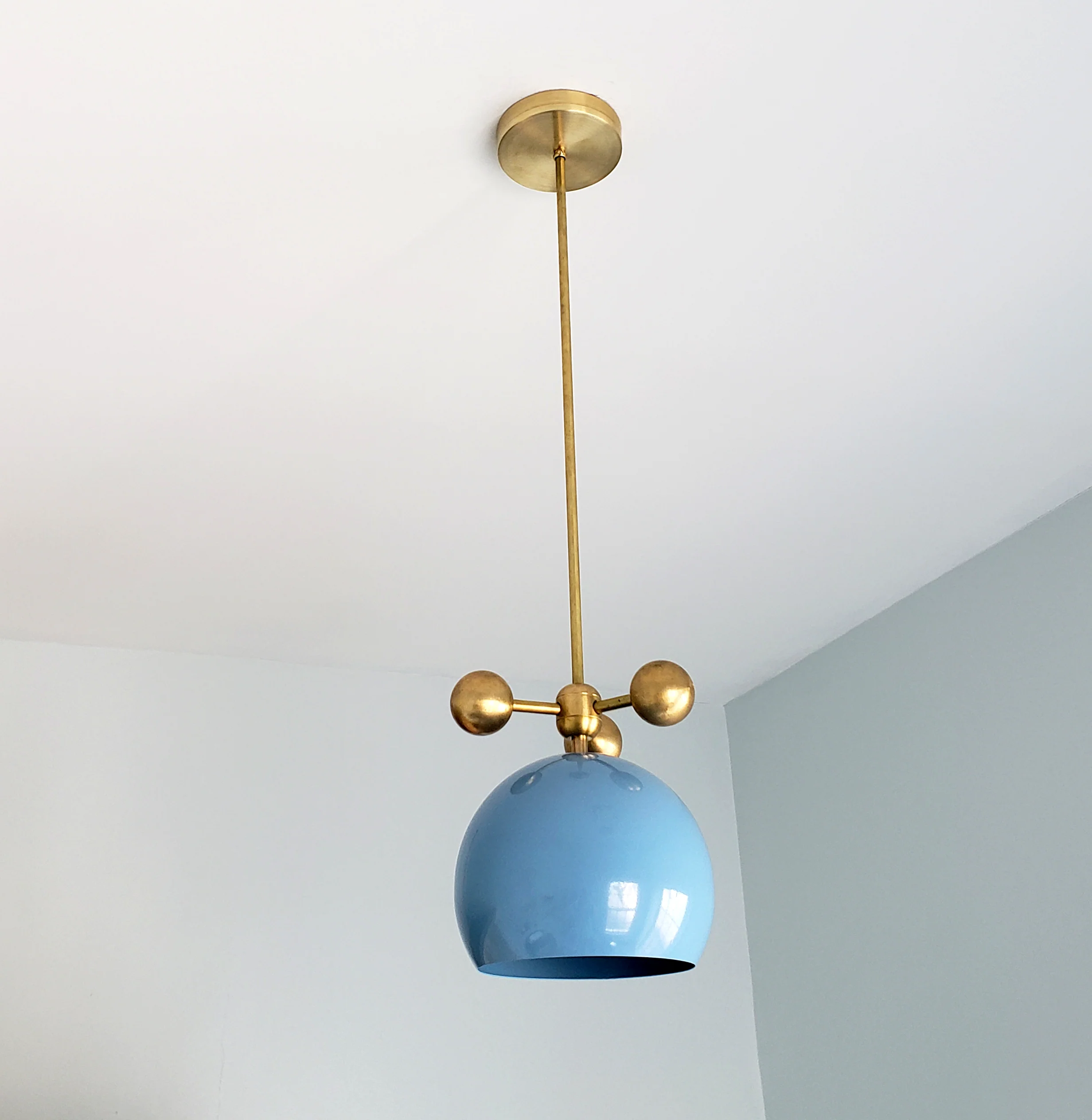 Large Loa Pendant with Brass Orbs - Image 9