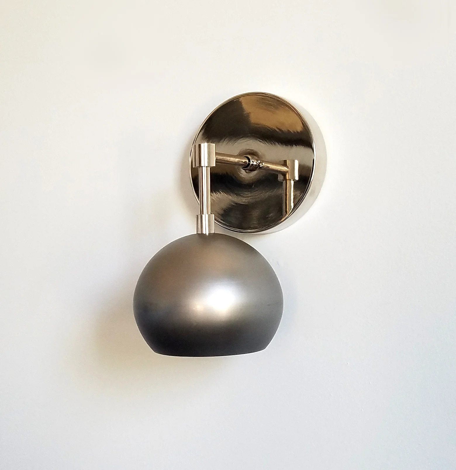 Loa Sconce with Raw Steel Shade - Image 8