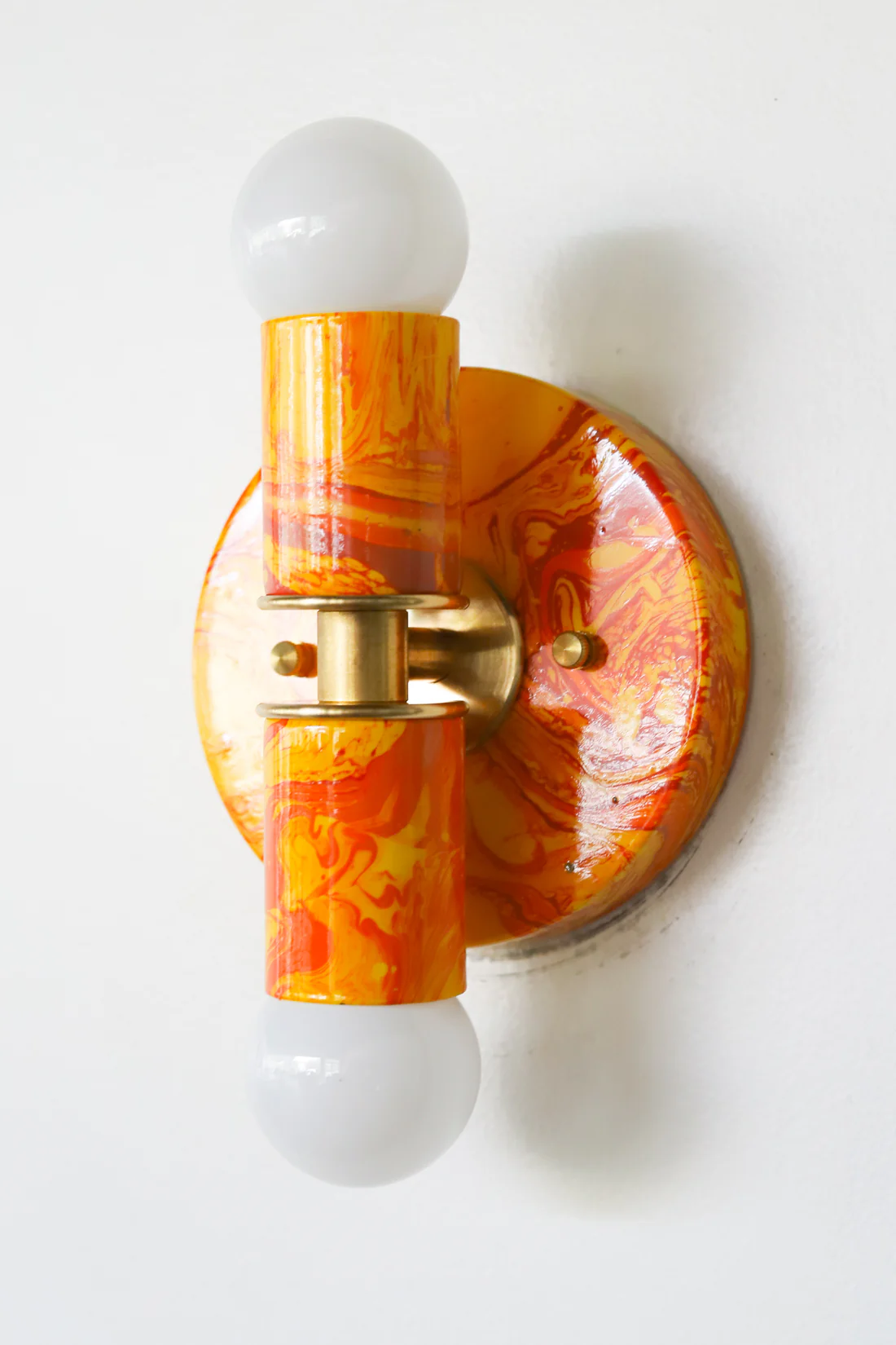 Orange Marbled Small Thalia Sconce - Image 11