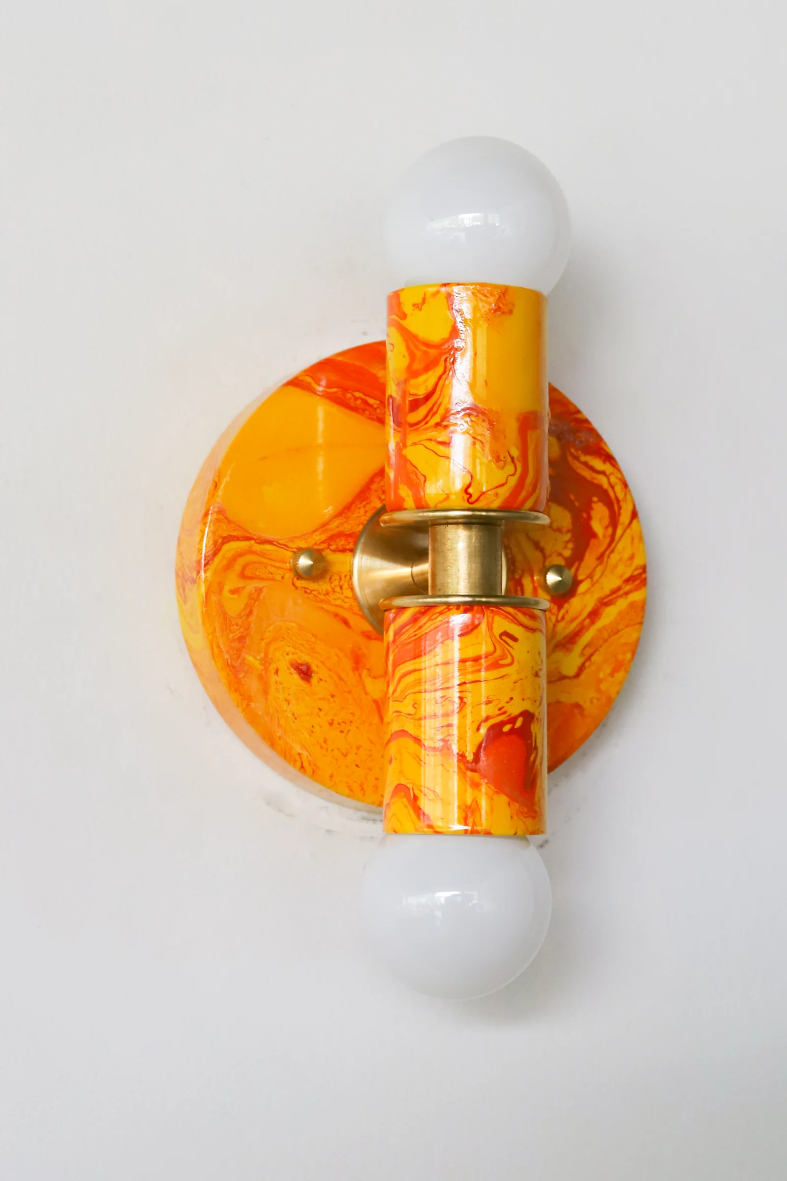 Orange Marbled Small Thalia Sconce - Image 19
