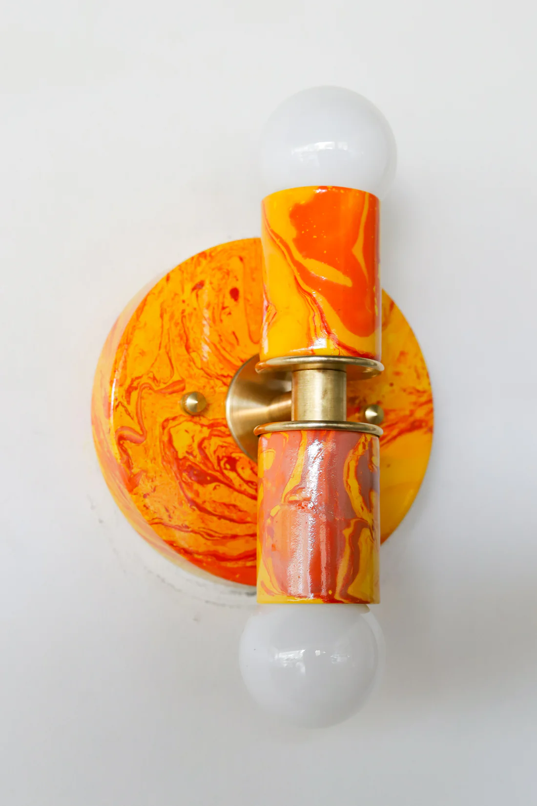 Orange Marbled Small Thalia Sconce - Image 5
