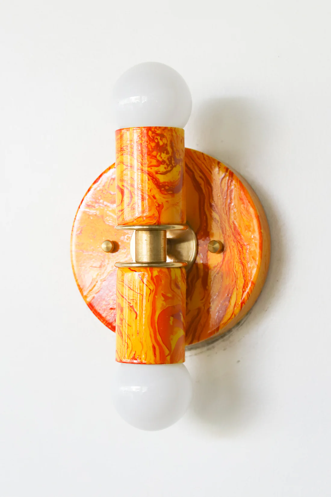 Orange Marbled Small Thalia Sconce - Image 7