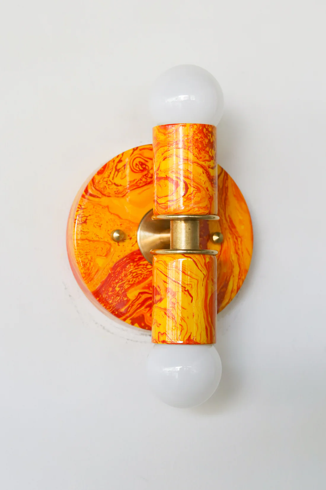 Orange Marbled Small Thalia Sconce - Image 8
