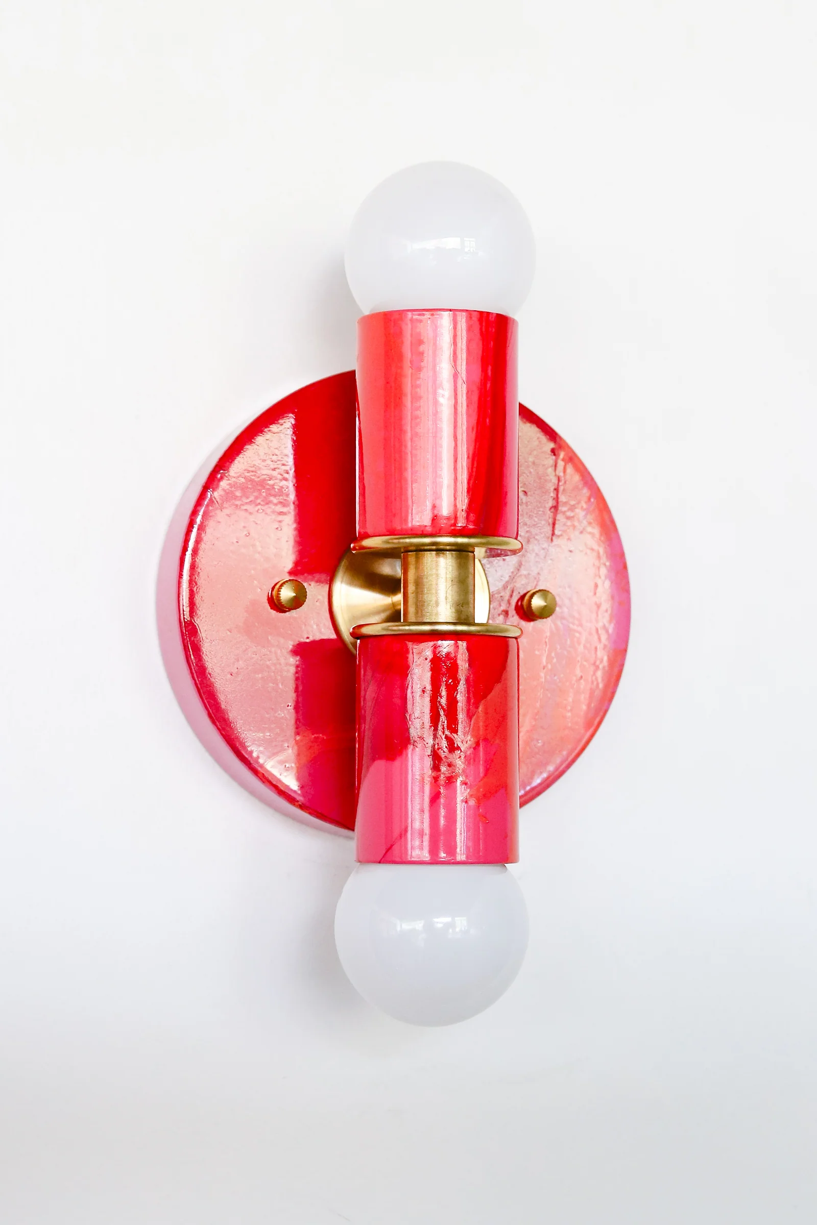 Red & Pink Marbled Small Thalia Sconces - Image 13