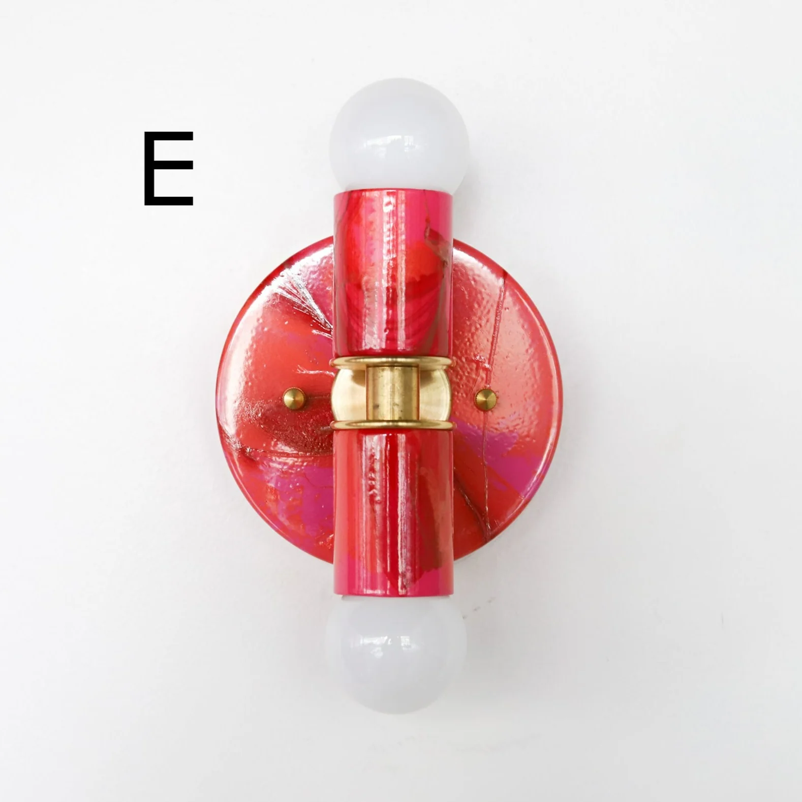 Red & Pink Marbled Small Thalia Sconces - Image 19