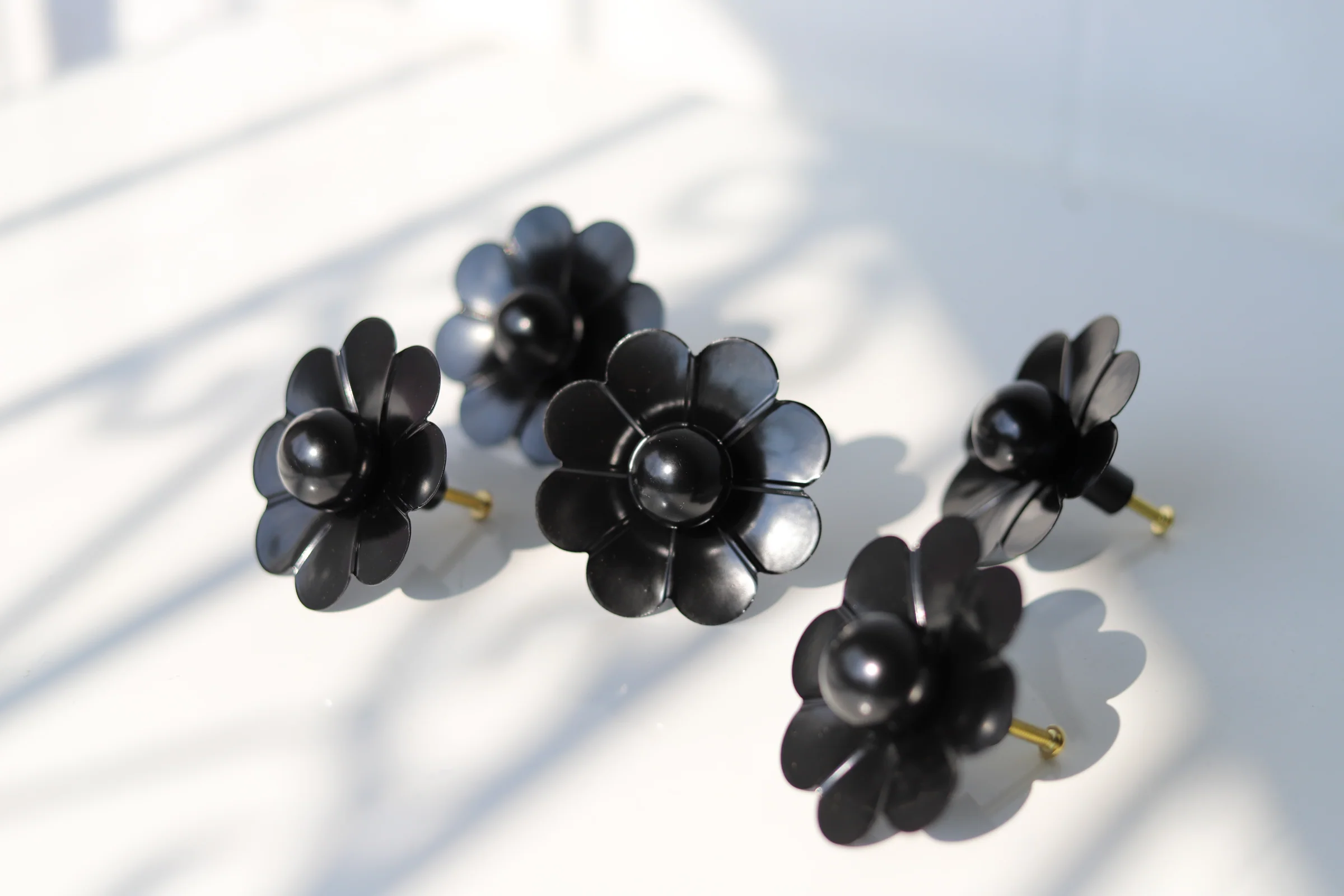 Solid Color Daisy Drawer Pull with a Ball - Image 13