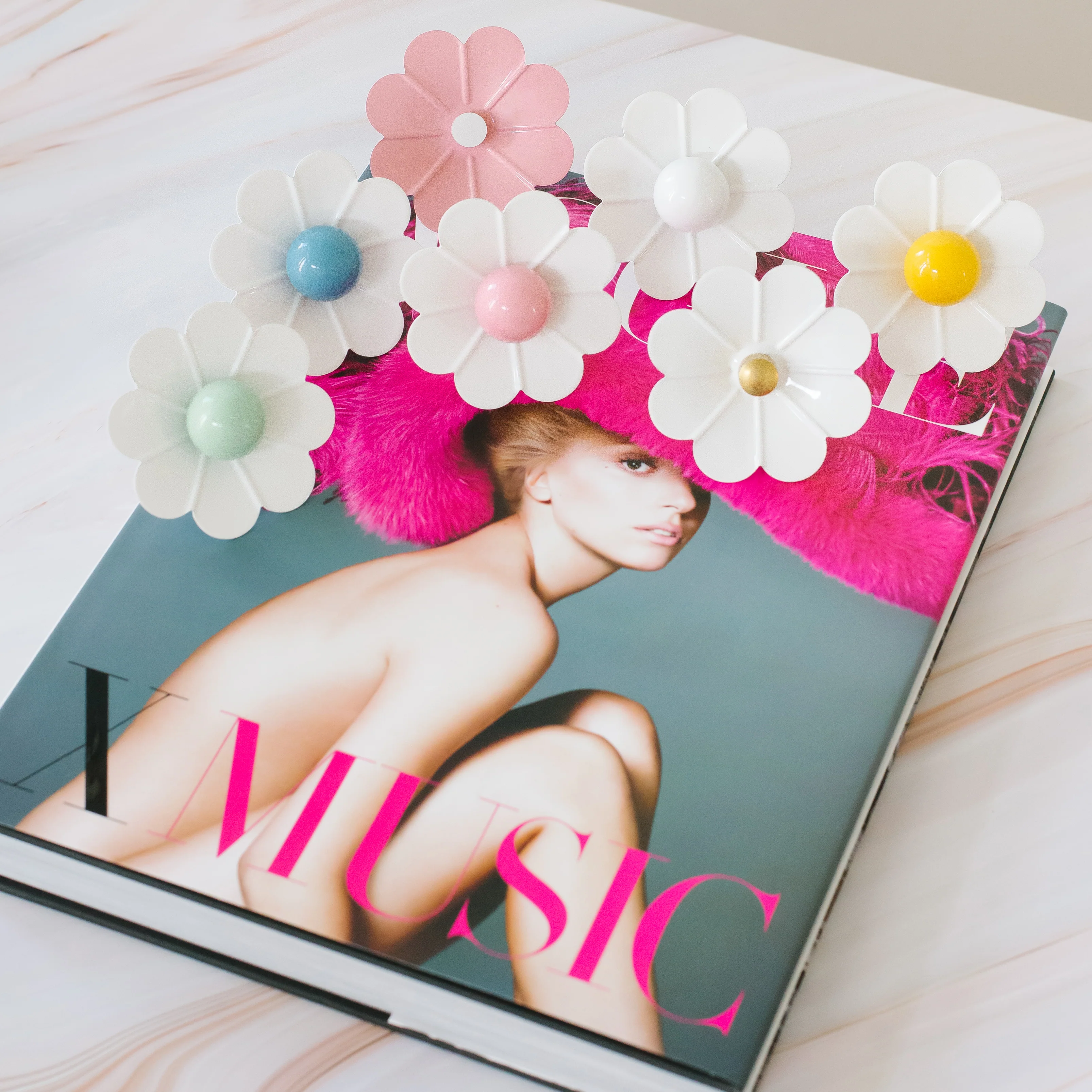 Solid Color Daisy Drawer Pull with a Ball - Image 14