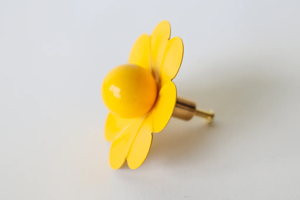 Solid Color Daisy Drawer Pull with a Ball - Image 15