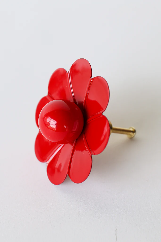 Solid Color Daisy Drawer Pull with a Ball - Image 17