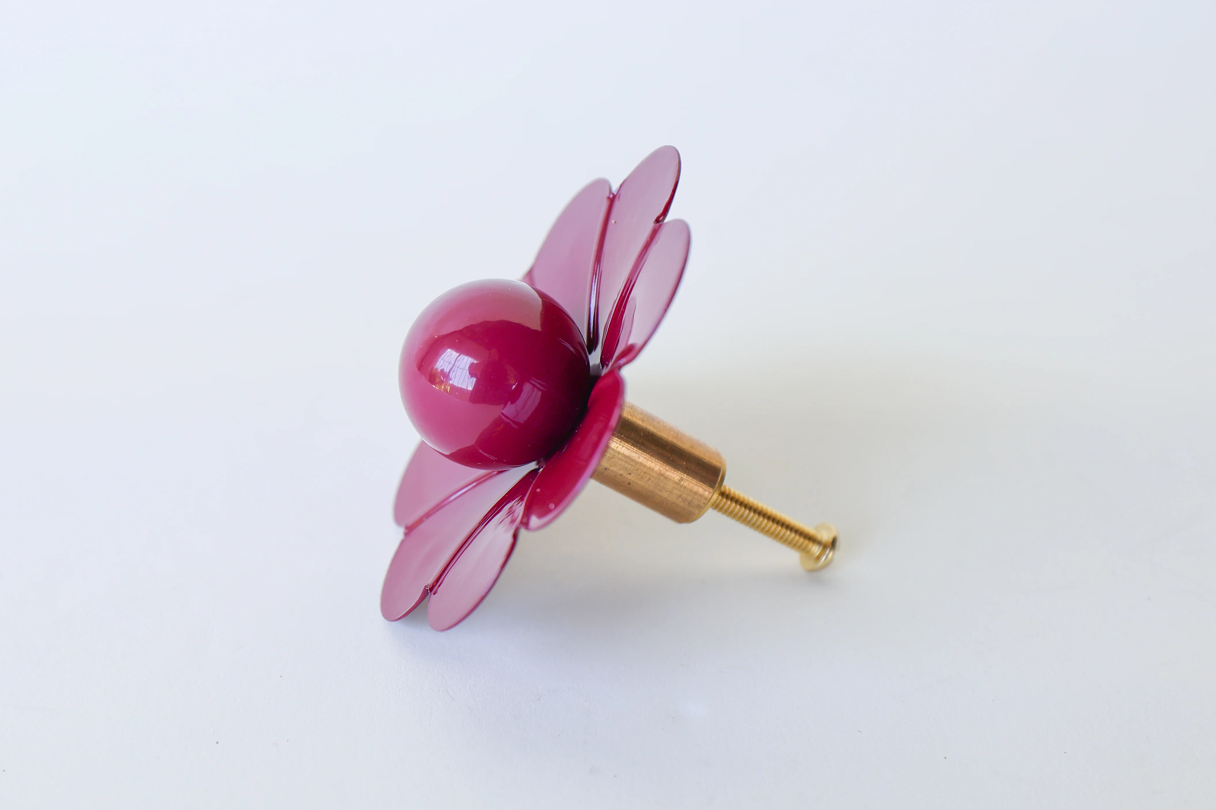 Solid Color Daisy Drawer Pull with a Ball - Image 18