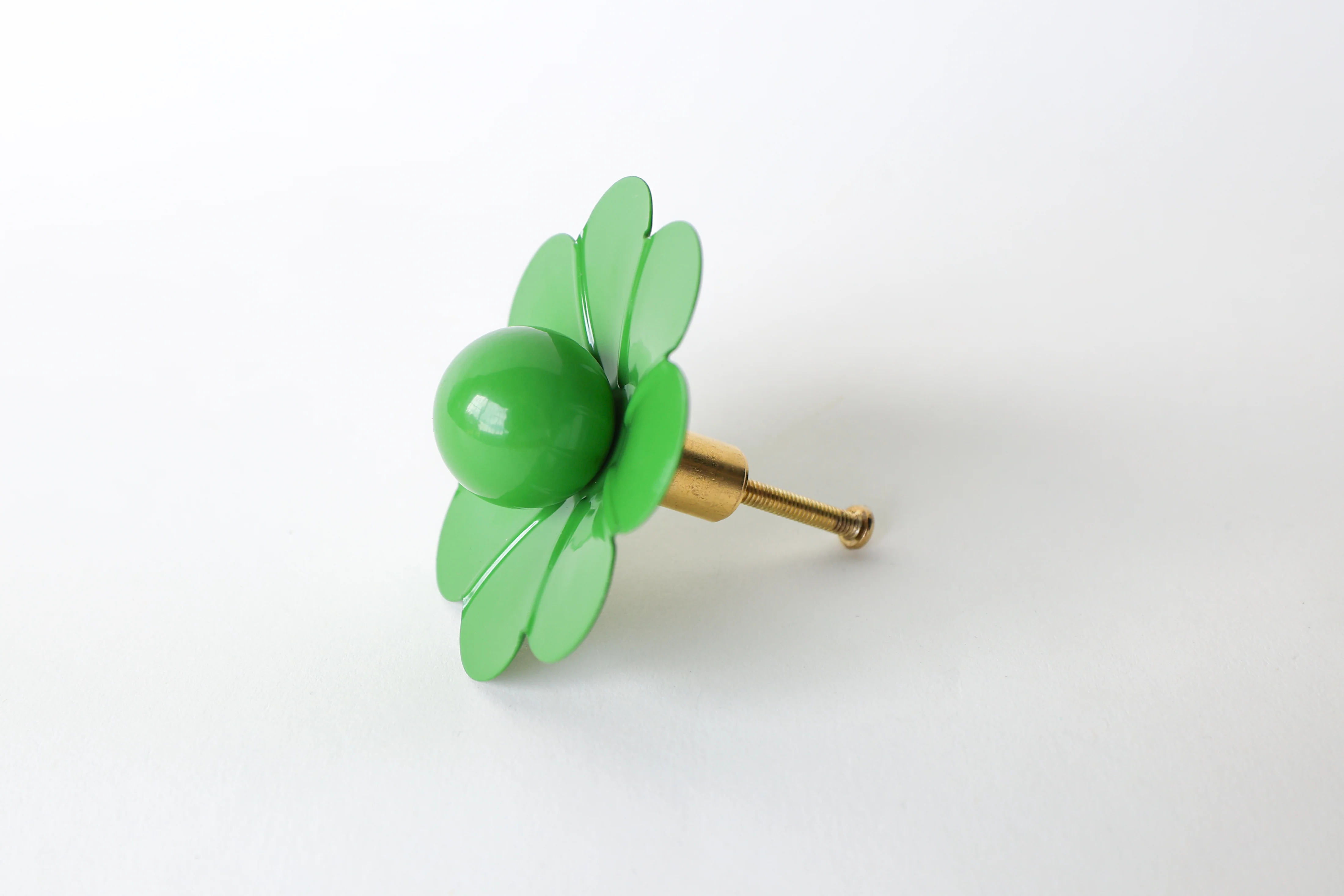 Solid Color Daisy Drawer Pull with a Ball - Image 4
